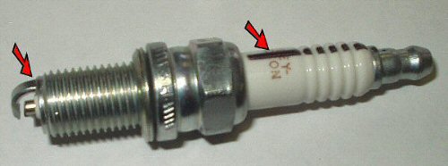 Spark plug marked for indexing